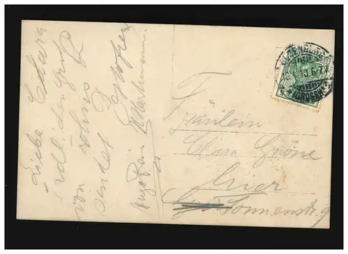 Femmes AK: femme aux cheveux noirs et collier, 16..04.1913