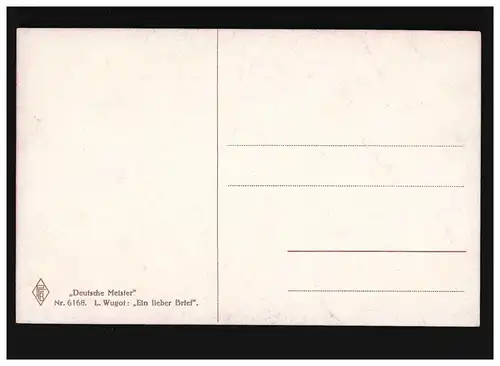 Femmes AK: robe rose femme, assise avec une lettre dans le salon, vase de fleurs, non utilisé