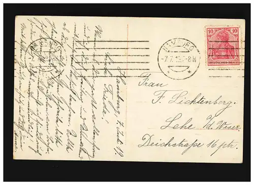 AK Femmes: femme tissu et perles dans les cheveux, fourrure, Mia May, Hambourg 7.7.1919