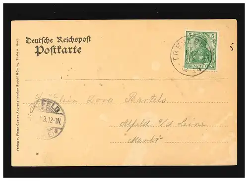 AK Bodethal - Bodekessel, Harz, Sachsen-Anhalt, Treseburg /Alfeld 02.11.1903