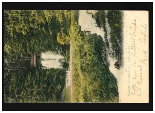 AK Kassel Wilhelmshöhe, Pont du Diable, Cassel/Hannover 07.05.1903