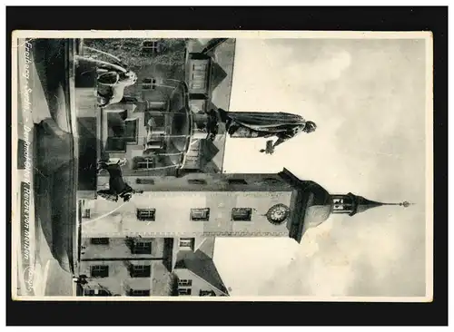 AK Freiberg Sachsen, Denkmal Otto der Reiche, Feldpost, Freiberg 19.3.1941