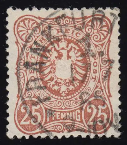 43 III Sale-Reich avec PLF III Delle ci-dessous, cacheté FRANKFURT 1885