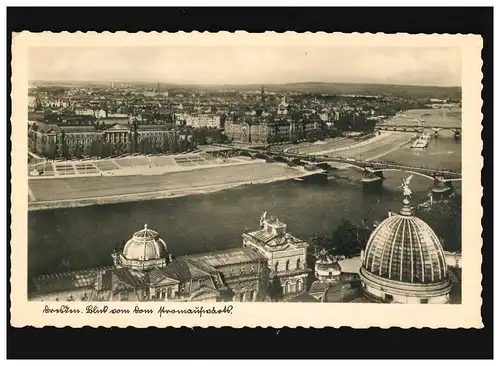 AK Dresden, Blick vom Dom, Feldpost, Dresden 30.11.1940