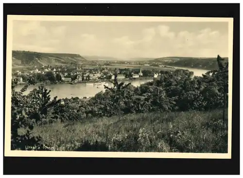 AK Unkel am Rhein, Panorama, Feldpost, Unkel 26.3.1943