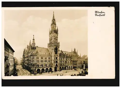 AK Munich Mairie, Feldpost, Munich 30.11.1939