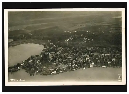 AK Mölln Lauenburg, Fliegeraufnahme, Feldpost, gelaufen 22.3.1943