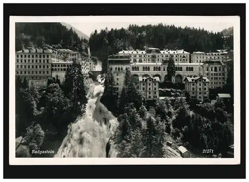 AK Badgastein, Wasserfall, Kurort, Österreich, Feldpost, 19.7.1942