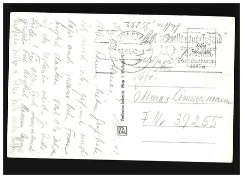 AK Badgastein, cascade, station thermale, Autriche, Feldpost, 19.7.1942