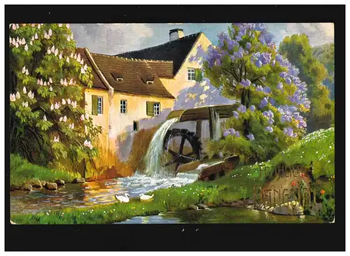 Agriculture Mühle Mullrad Bach, Joyeuse Pentecôte, Rosswein 29.5.1909