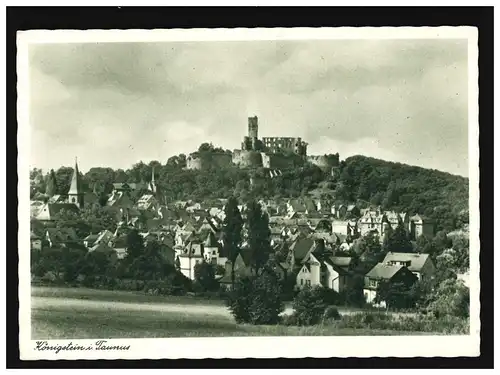AK Königstein dans le Taunus, Panorama avec ruines du château, Poste de terrain, Keinstein 8.9.1941