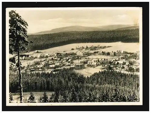 AK Hahnenklee Oberharz Bockswiese Winter Schnee, Feldpost, Hahnenklee 23.12.1941