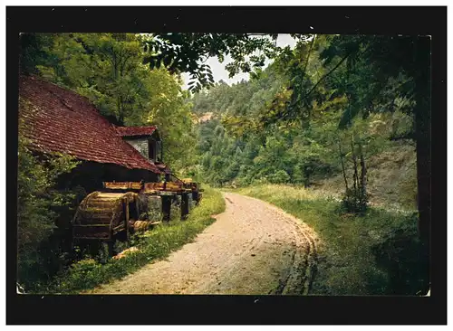 Landwirtschaft Wassermühle Tal Waldweg Bäume Bach Landschaft, ungebraucht