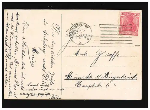 Agriculture Fermes Village Rivière Femme dans l'eau, Münster 23.5.1902