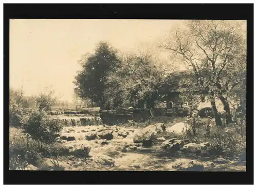 Landwirtschaft Mühle Wasserfall Fluss Fels Bäume Mühlrad Landschaft, ungebraucht