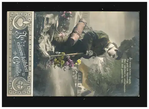 Agriculture moulin dans un fond frais Art Nouveau randonneur, inutilisé