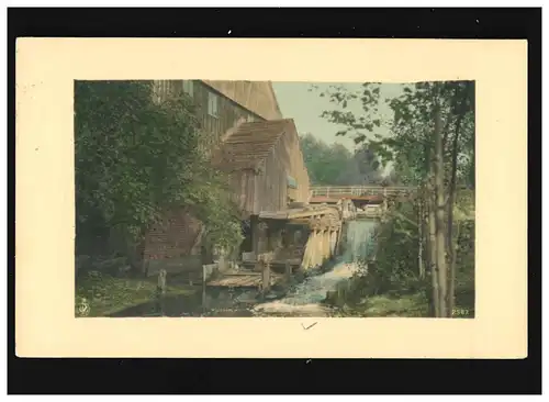 Agriculture Moulin d'eau Wehrsteg Rivière arbres, Gottmadingen 23.5.1913