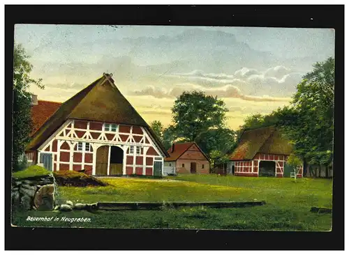 Landwirtschaft Bauernhof in Neugraben Fischbek Hamburg, Neugraben 21.2.1917