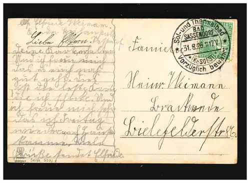 Agriculture Bauerhaus Hof Cerisier Fleur arbres Prairie, Bad Sassendorf 31.8.1926