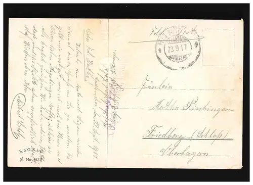 Agriculture ferme ferme prés Fleurs moulin à vent étang, poste de terrain 23.9.1917