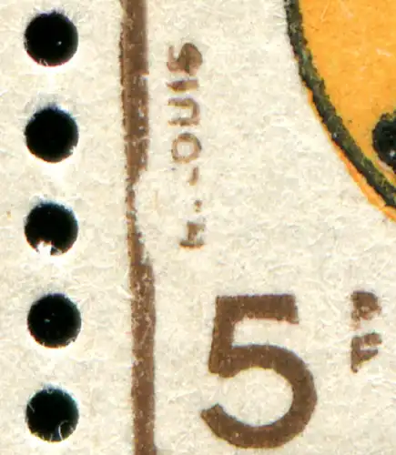 Franz. Zone Allgemein 3 Wappen im Rand-6er-Block mit PLF III auf Feld 63, **