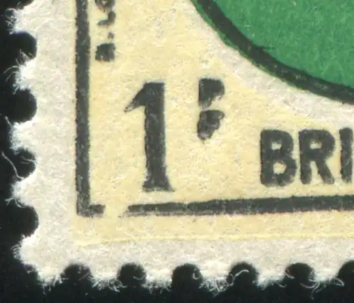 Zone française Général 1 armoiries avec PLF I: rupture du cadre en bas à gauche, champ 46, **
