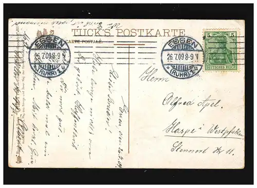 Agriculture Fermes Champ Femme Peinture Carte d'art, Alimentation (horloge) 26.7.1909