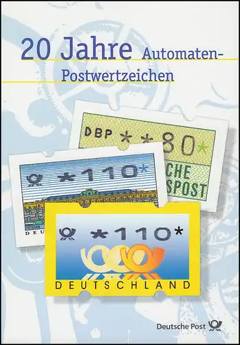 ATM EB 6/1999 - amtliches Erinnerungsblatt: MiNr. 2 (vier Typen) und MiNr. 3