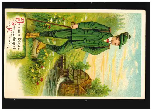 Agriculture moulin à eau chasseur prairie Dans une terre fraîche, Regensburg