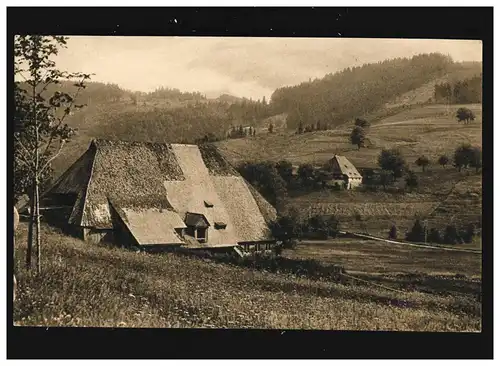 Agriculture Maisons de Forêt Noire à Schonach Reetdach Montagnes prairies, inutilisé