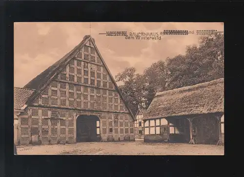 Landwirtschaft Bauernhaus aus dem Westerwald, überdruckt, ungebraucht