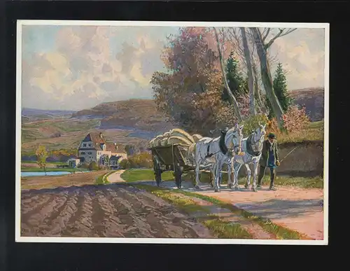 Agriculture Champs de cheval en peluche Le moulin Paul Hey peintre, inutilisé