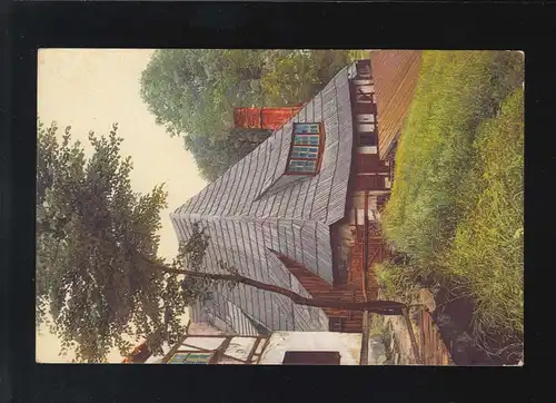 Landwirtschaft Bauernhaus Schieferdach Schindeln Photochromie, ungebraucht