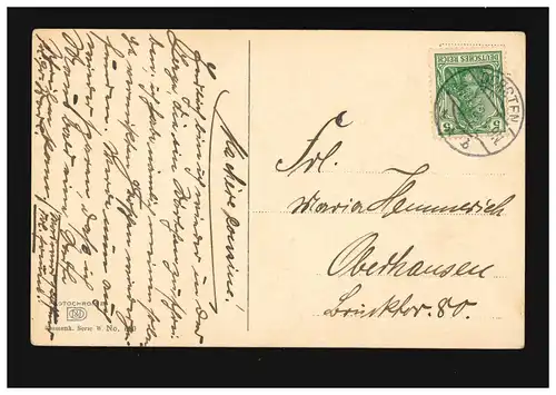 AK Fleurs Libellé rouge rose Annemones et roses rouges farcies, Dorsten 24.11.1912