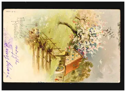 Landwirtschaft Mühle Blüten Fröhliche Pfingsten, Solingen/ Wallefeld 31.5.1903