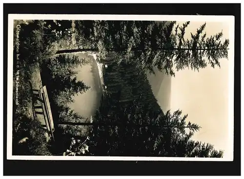 AK Glaswaldsee Schwarzwalt Karsea Lettstadter Höhe, Schapbach 23.3.1940