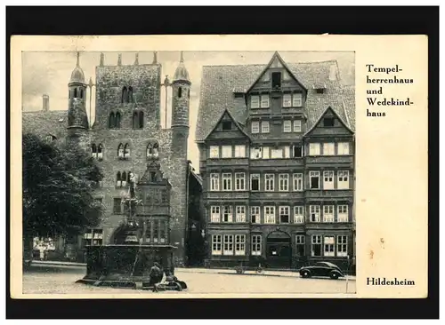 AK Hildesheim Tempel Herrenhaus, Wedekindhaus, Feldpost, Hildesheim 4.2.1942