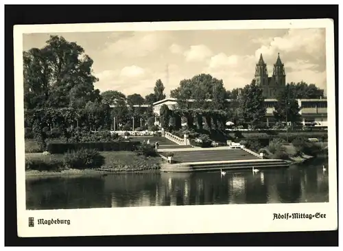 AK Magdeburg Adolf Mittag See, Luftschutz, Feldpost, Magdeburg 4.5.1940