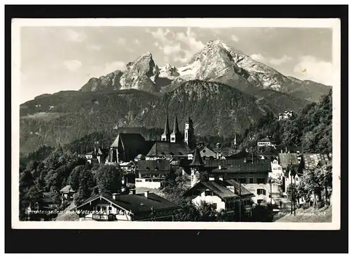 AK Berchtesgaden avec Watzmann, Alpes, Panorama, Feldpost, Bertschesgasgades 3.6.1941