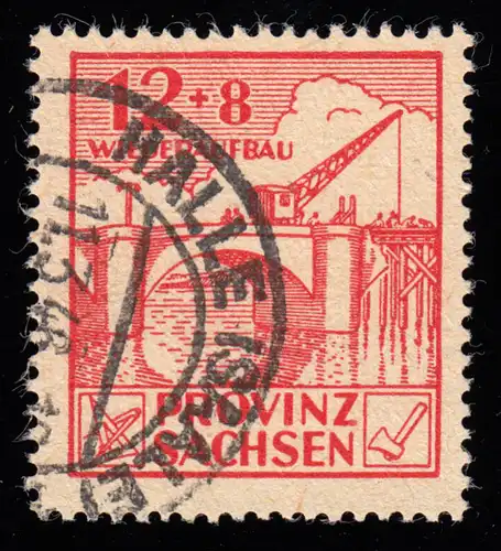 SBZ 88Aa Wiederaufbau 12 Pf, rot, gezähnt, O