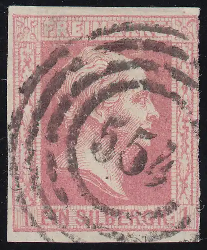 Prusse 6 marque libre, quierring-O 554 Guben