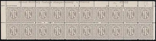 2 Br I AM-Post: stamps statt Stamps mit PL.-Nummer auf oberer Doppelbogenreihe