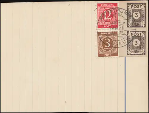 SSt POSTAMT PILLNITZ MUSEUM Château Pillnitz 1946 sur présentation de 51 I + II