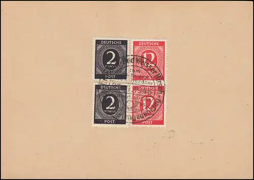 SSt Dresden-Bad Weisser Hirsch Philatelisten Day 23.6.46 sur modèle de timbre