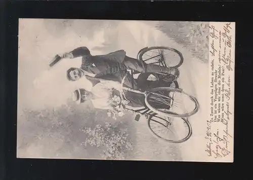 Straßenverkehr Fahrräder Zu zweit durch das Leben Radler, Stettin /Kiel 20.3.03