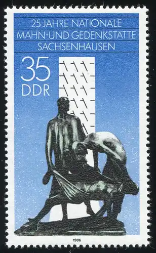 3051I Mémorial de Sachsenhausen: peinture courte de l'A à MAHN-, champ 16 **