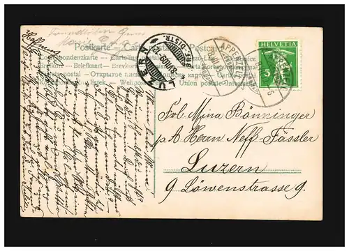 Illumination Angel Anker Croix Radiations vêtements blancs, appenzell/Lucerne 8.7.1909