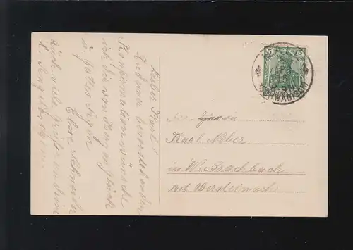 Konfirmation Glück und Segenswünsche Junge Anzug Engel, Schwäbisch Hall 8.4.1915