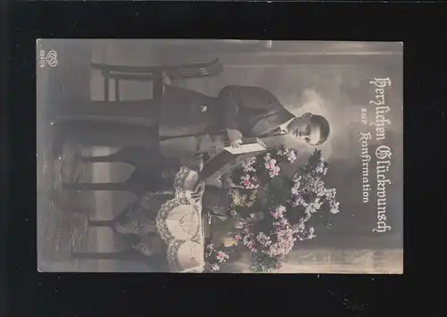 Confirmation Félicitations Jeune bouquet de fleurs, Basse ou blague couru