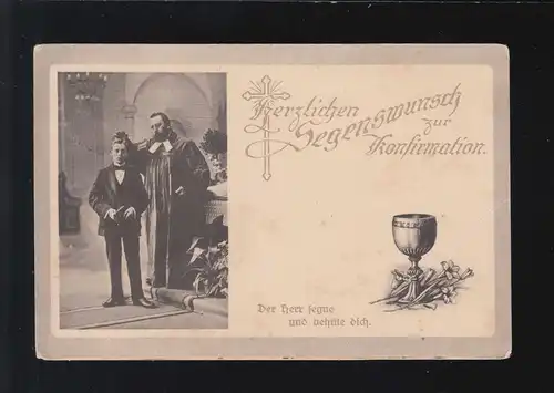 Konfirmation Segenswunsch der Herr segne behüte dich, Niederoderwitz 29.3.1915